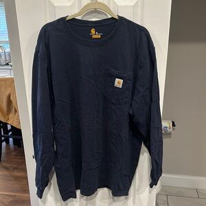 Carhartt Men's Navy Long Sleeve Shirt